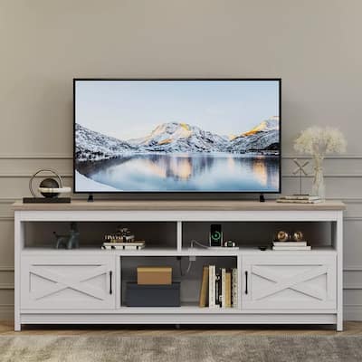 TV Stand for 75 In TV with Power Outlet - 65 inches