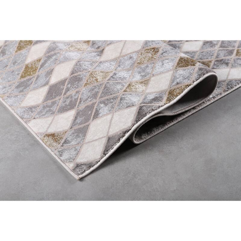 Viana Collection Modern Abstract Area Rug