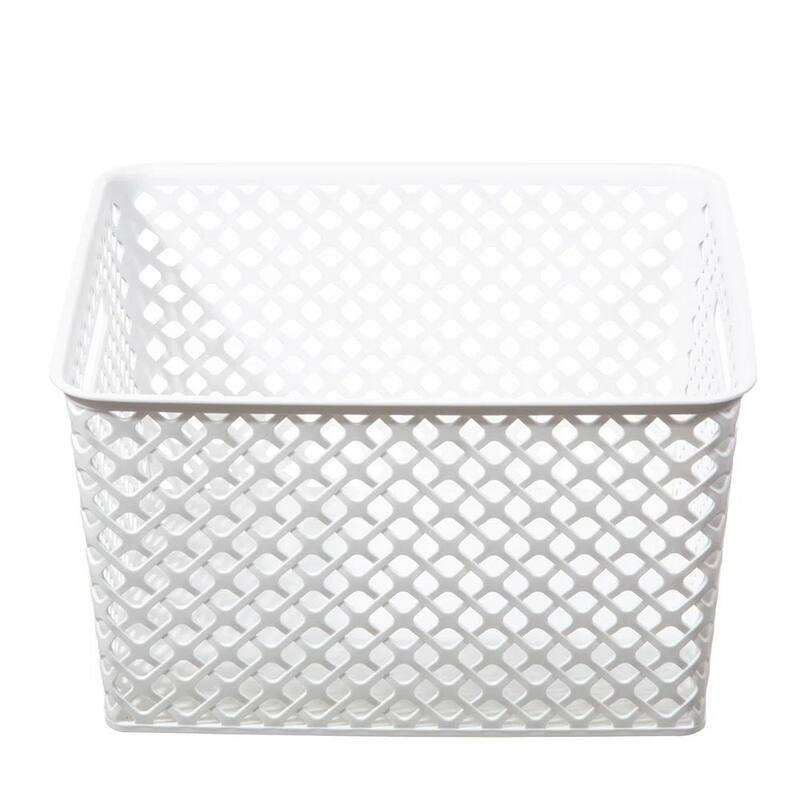 2 PCS Large Decorative Storage Basket, White, 2 Pack