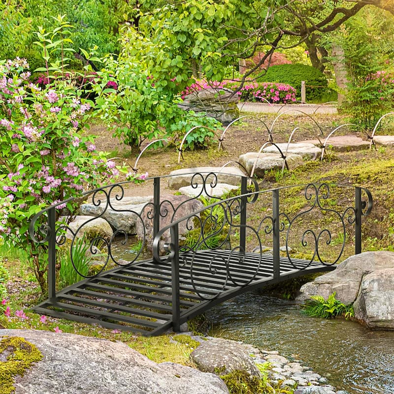 Metal Arch Backyard Garden Bridge