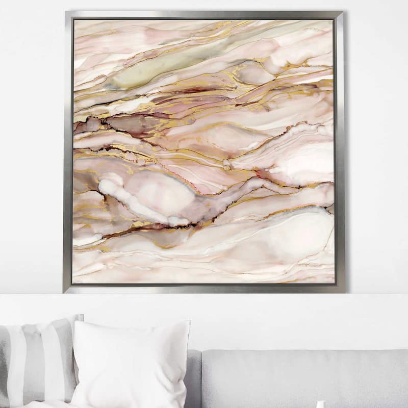 "Graceful Marble I" by Carol Robinson Print on Floating Canvas