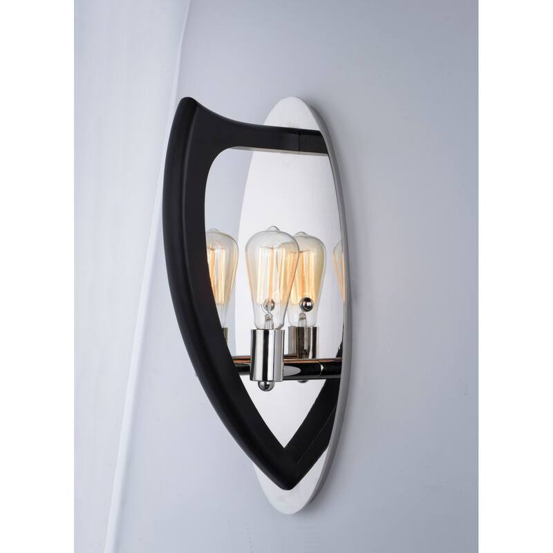 Studio M Crescendo 2 Light 8" Wide Wall Sconce with Solid Wood Accent
