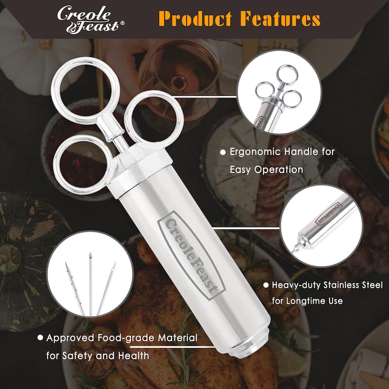Creole Feast 2-oz Meat Injector Syringe Kit