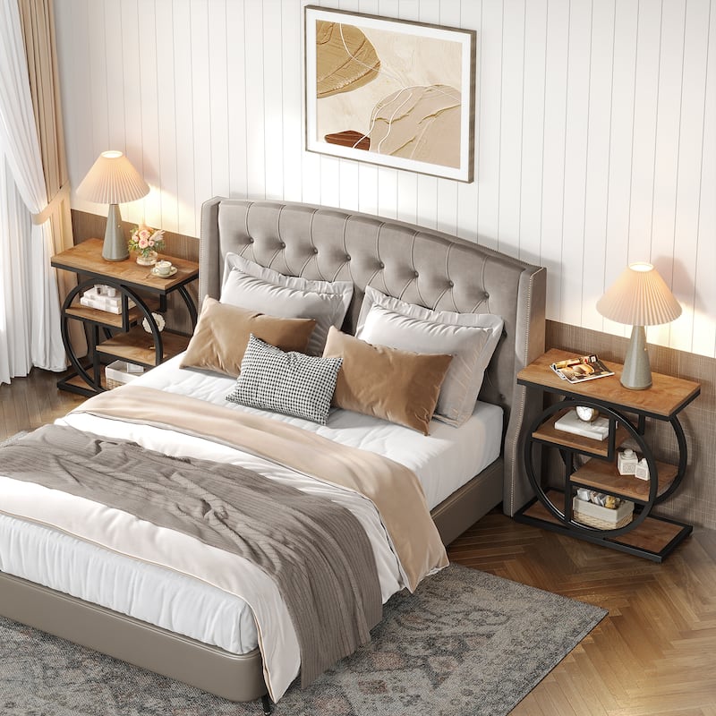 4-tier Narrow Side End Table for Living Room Bedroom