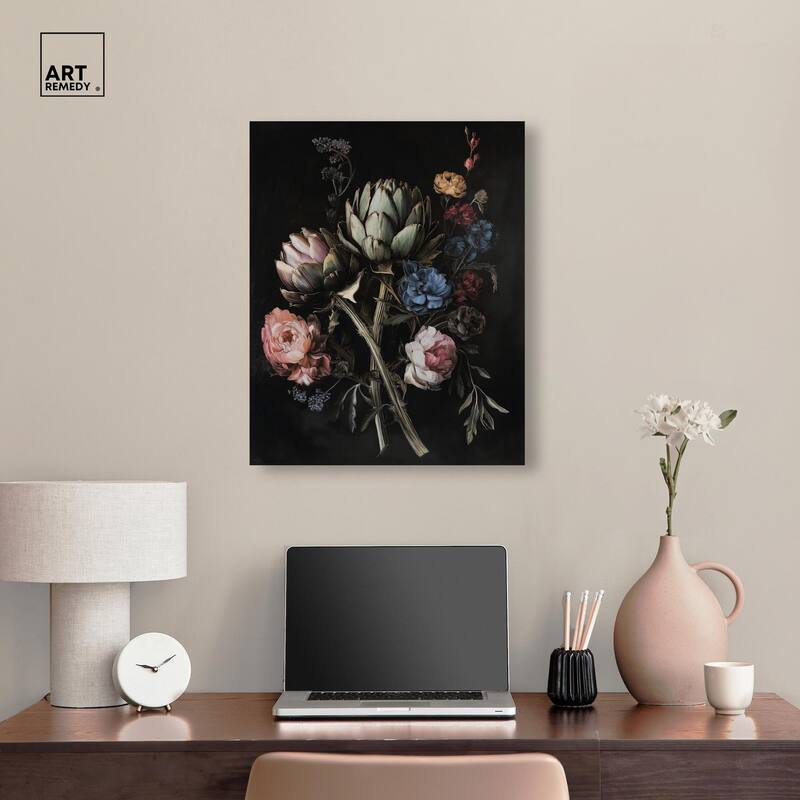 Moody Artichoke III Canvas by Art Remedy, Gallery Wrapped