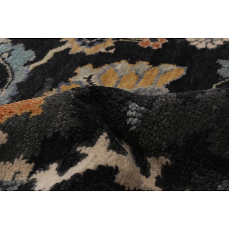 ECARPETGALLERY Hand-knotted Modern Oushak Dark Navy Wool Rug - 8'3 x 9'10