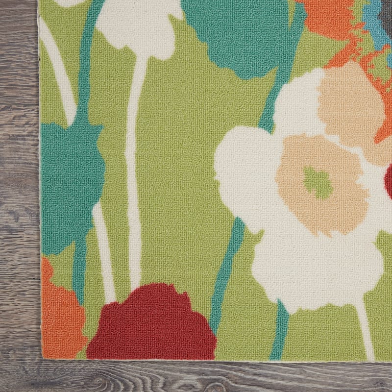 Waverly Sun N' Shade Floral Transitional Indoor/Outdoor Area Rug