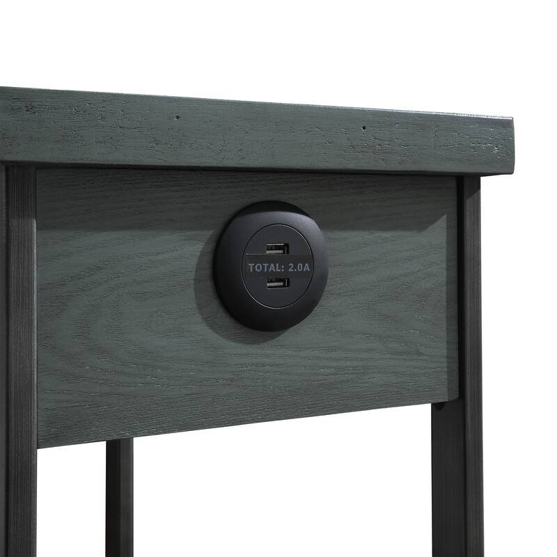 Mingard Rustic 20-inch Wood 1-Shelf and 1-Drawer Side Table by Furniture of America