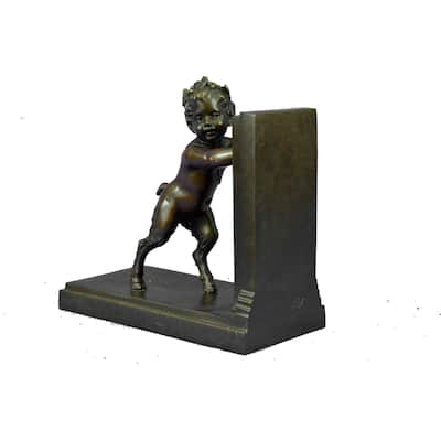 Handmade Hot Cast Bookends Signed Original Hot Cast Masterpiece Figurine Figure