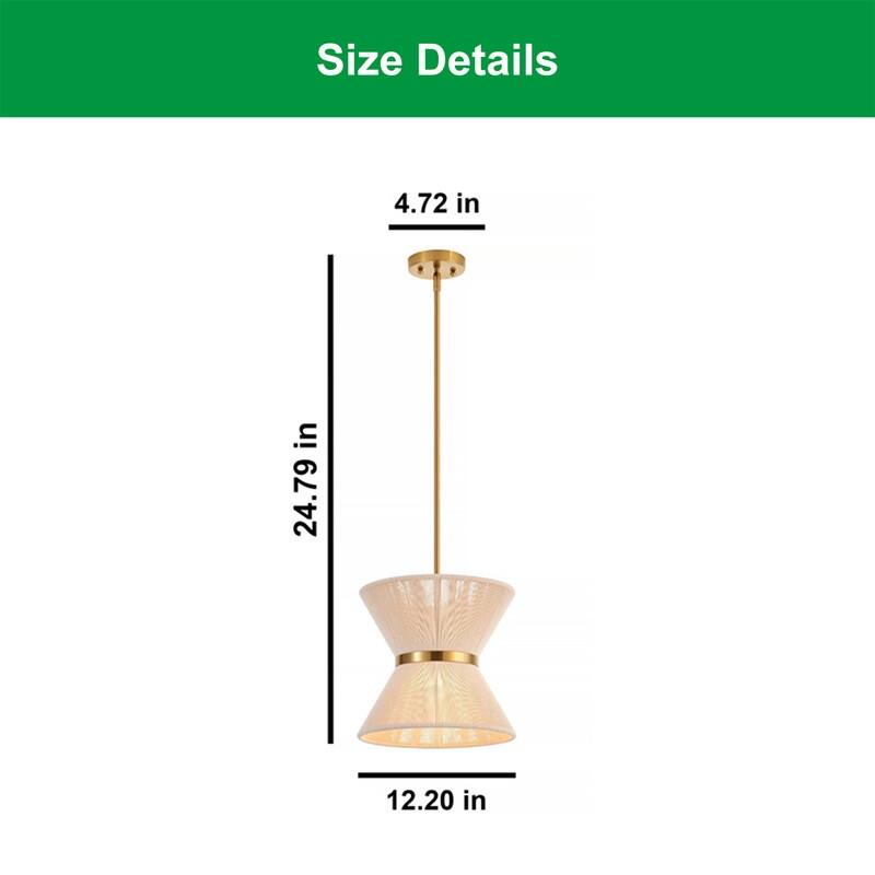 12.2” Chandelier lighting white dining room light twine pendant light