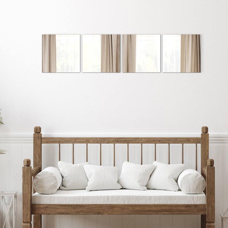 Big Decorative Wall Self Adhesive Shaped Mirrors - Set of 4