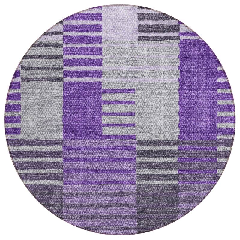Machine Washable Indoor/ Outdoor Chantille Contemporary Stripes Rug