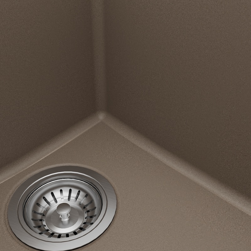 Karran 33" Top Mount Large/Small Bowl Quartz Kitchen Sink Kit - 33" x 22" x 9"