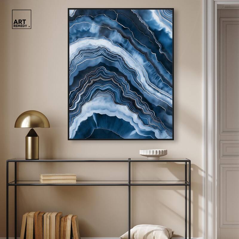 Azure Abyss Layers Canvas by Art Remedy