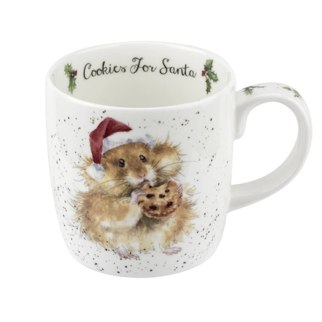 Royal Worcester Wrendale Designs Cookies For Santa Mug