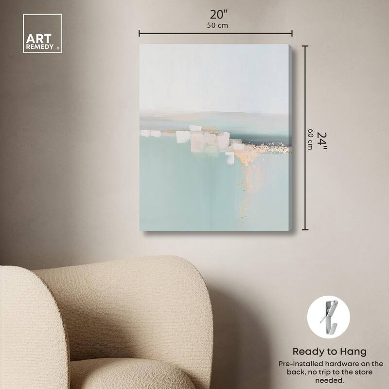 Shimmering Calm Canvas by Art Remedy, Gallery Wrapped