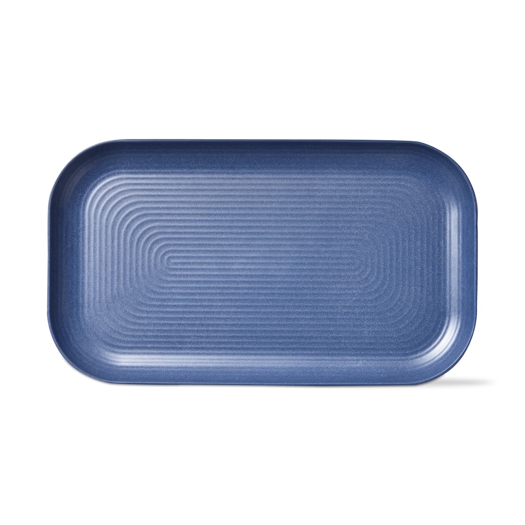 Blue Brooklyn Melamine Plastic Dinning Serving Platter Dishwasher Safe Indoor/Outdoor 17x10 inch Serving Platter