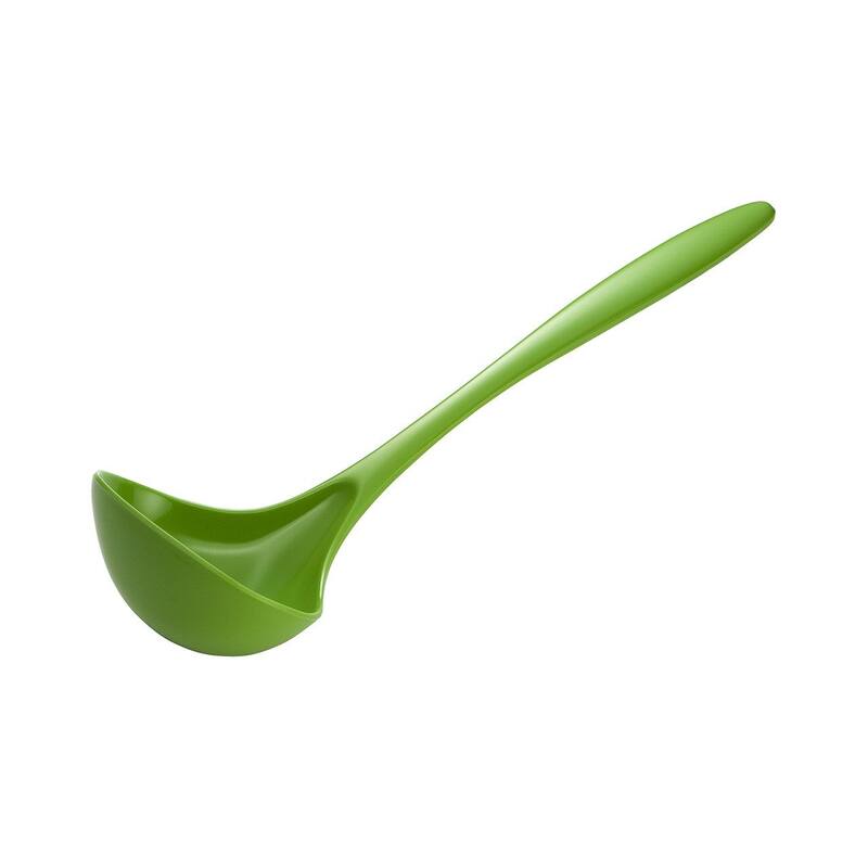 Hutzler 7.5-Inch Long Mini Melamine Ladle, Great for Serving Sauces and Gravies - Green