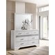 preview thumbnail 17 of 25, Miranda Contemporary Wood 7-drawer Dresser White