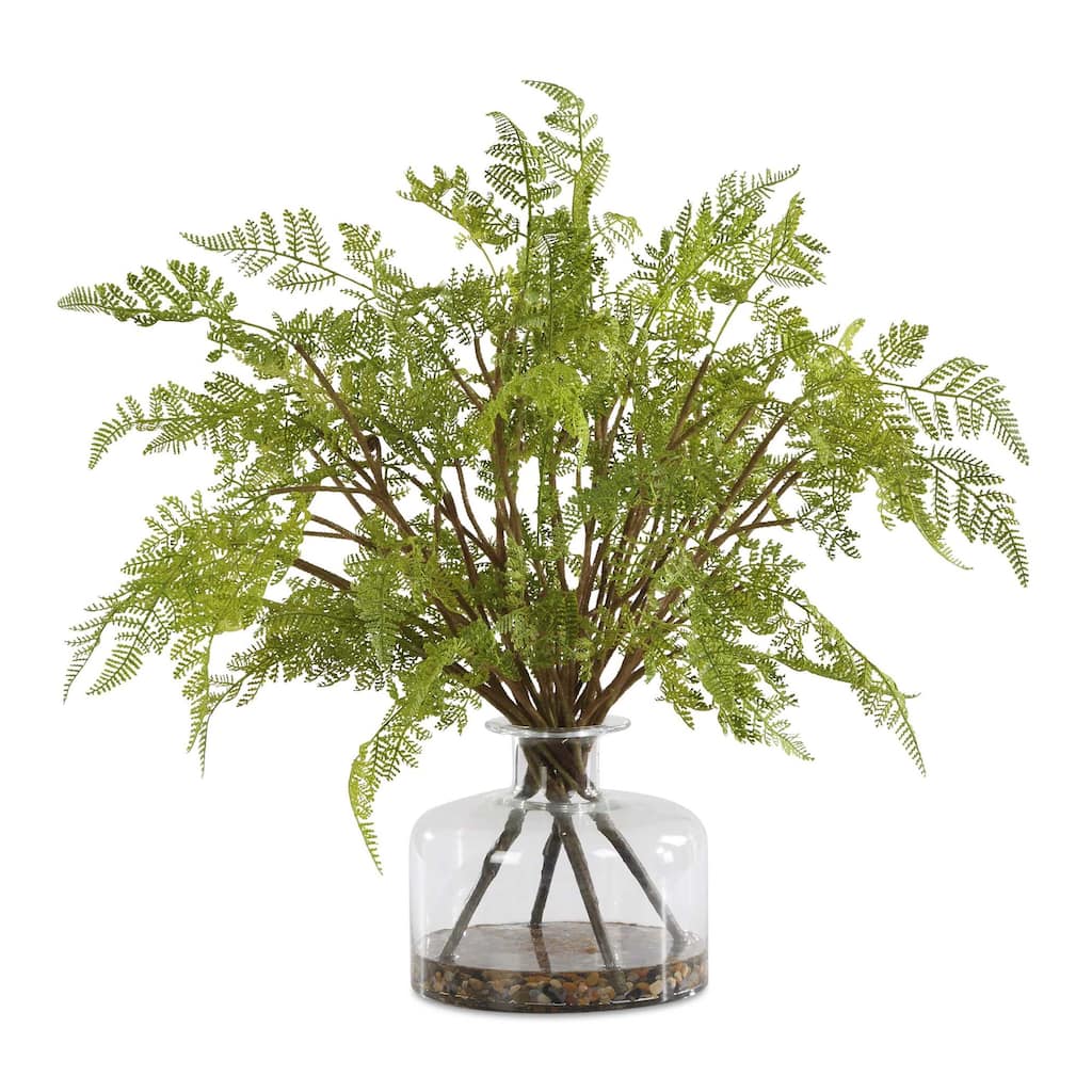 Uttermost 60245 Woodland Fern 37" Wide Fern Artificial Plant in a - Fern / Clear