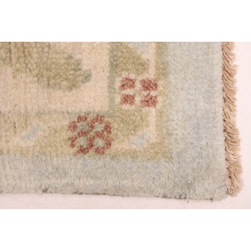 ECARPETGALLERY Hand-knotted Modern Oushak Light Blue Wool Rug - 7'11 x 9'11