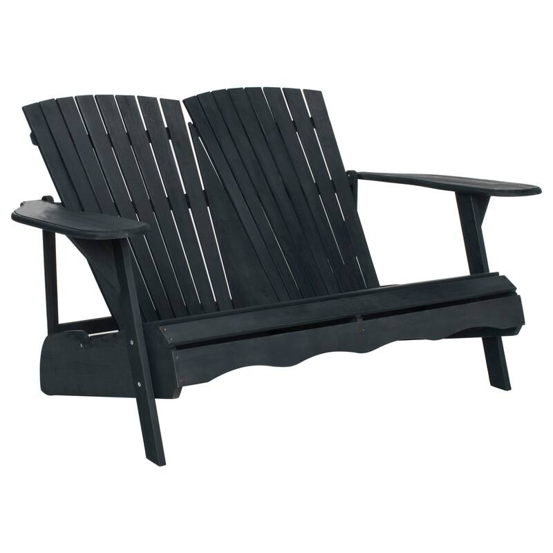 SAFAVIEH Outdoor Fanie Adirondack Acacia Wood Bench - 57Wx37Dx33H