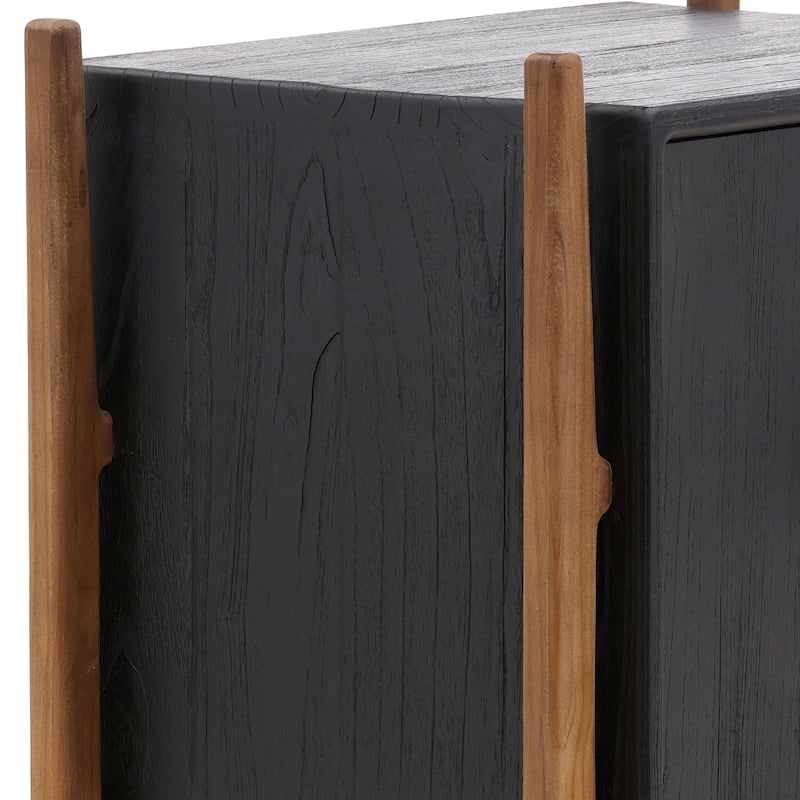 Elmwood 2-Door Mindi Nightstand, Black