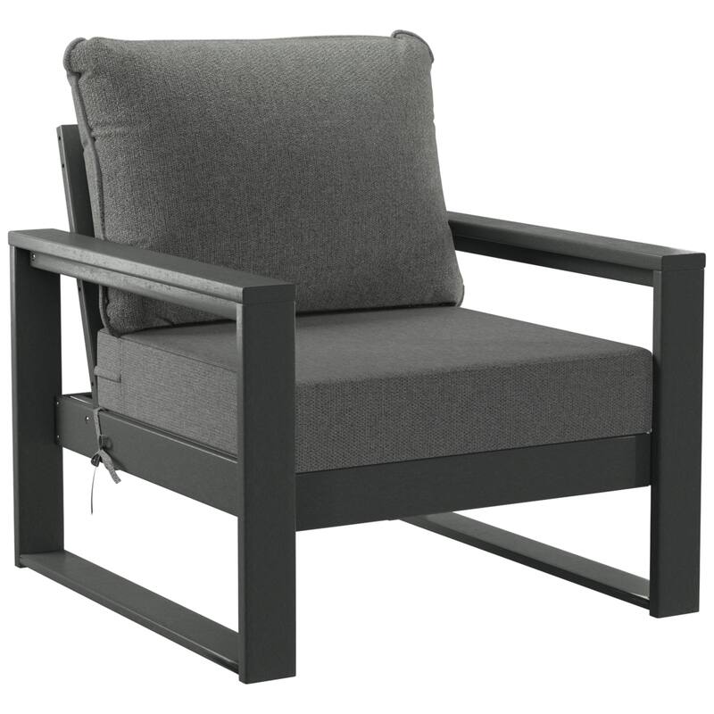 Polytrends Endless Patio Deep Seating Club Chair with Gray Frame - Gray/Gray