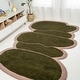 preview thumbnail 7 of 12, JONATHAN Y Mosaic Modern Border Geometric Handwoven Wool Green/Pink Area Rug
