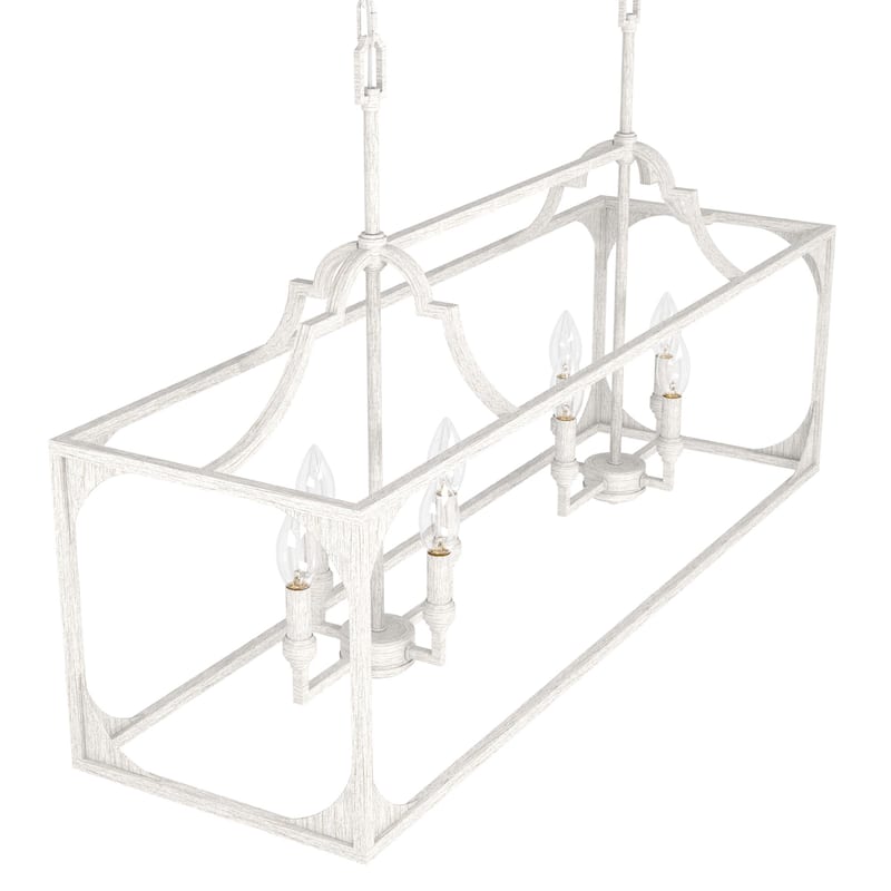 Hunter Highland Hill 8-Light Linear Chandelier - Dining Room Table - Farmhouse, Rustic