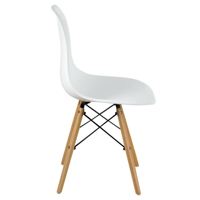 Gymax Set of 4 Modern Dining Side Chairs Armless Home Office w/ Wood - See Details