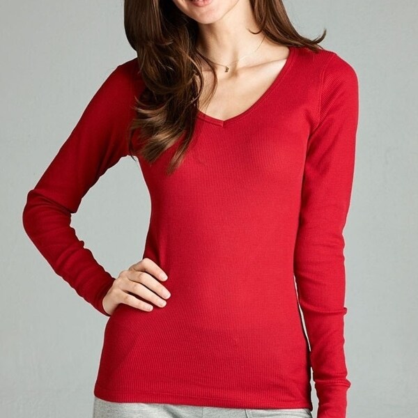 v neck thermal top