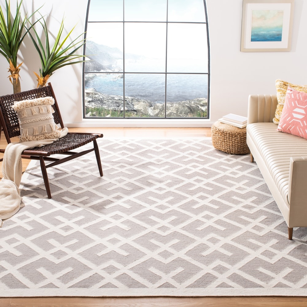 SAFAVIEH Handmade Flatweave Dhurries Eildine Modern Moroccan Wool Rug
