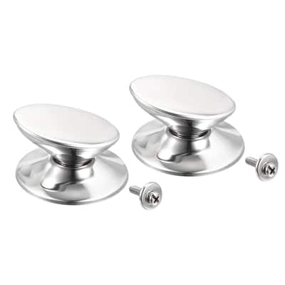 Universal Pot Lid Knob, Stainless Steel Replacement Knob 67x63x38mm, 2pcs - Silver