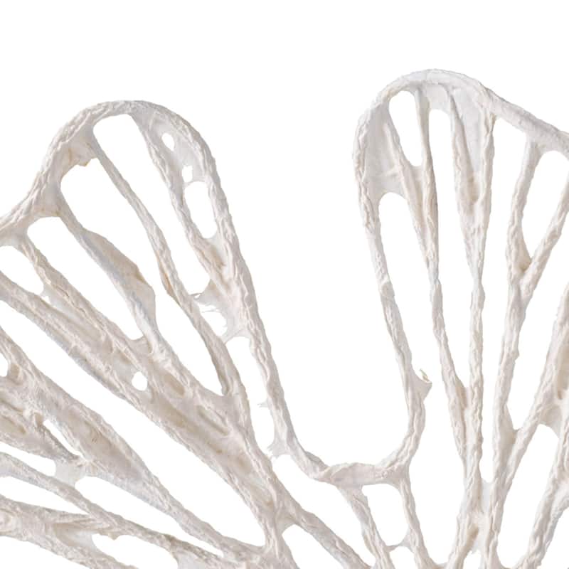 Large Leaf Wall Decoration - 20.5" - White