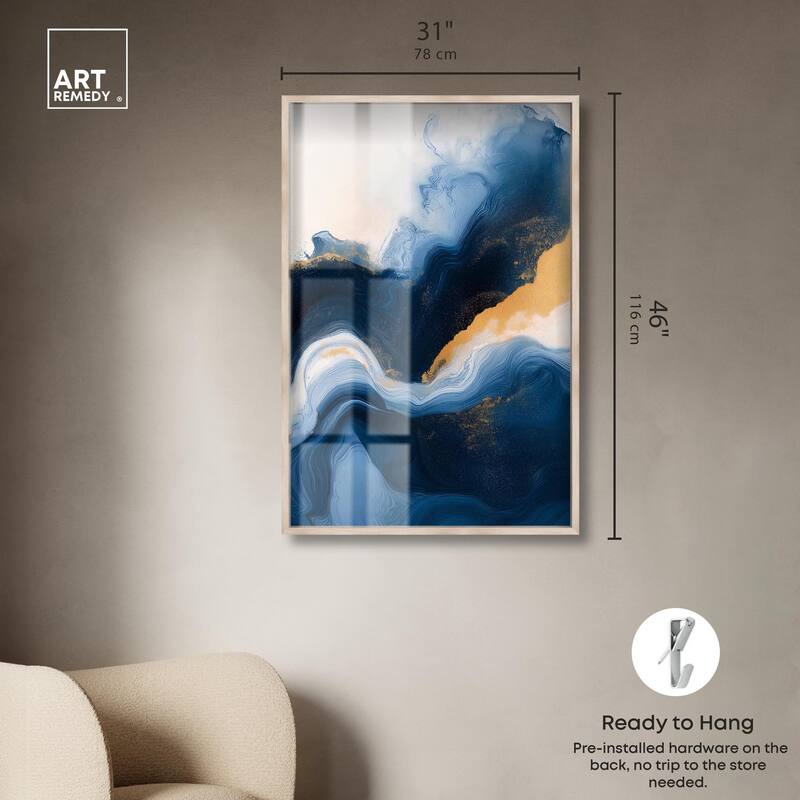 Blue Deep III Shadowbox by Art Remedy