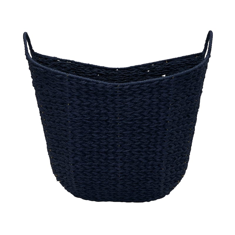 Household Essentials Woven Paper Rope Storage Basket with Handles