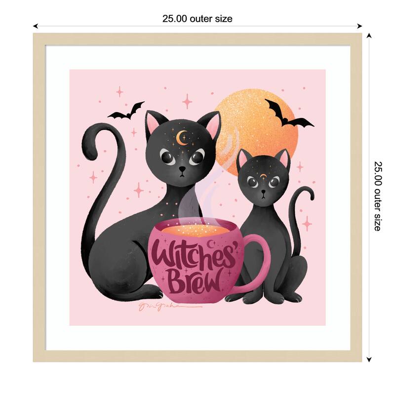 Witches Brew by Gia Graham Wood Framed Wall Art Print - Medium