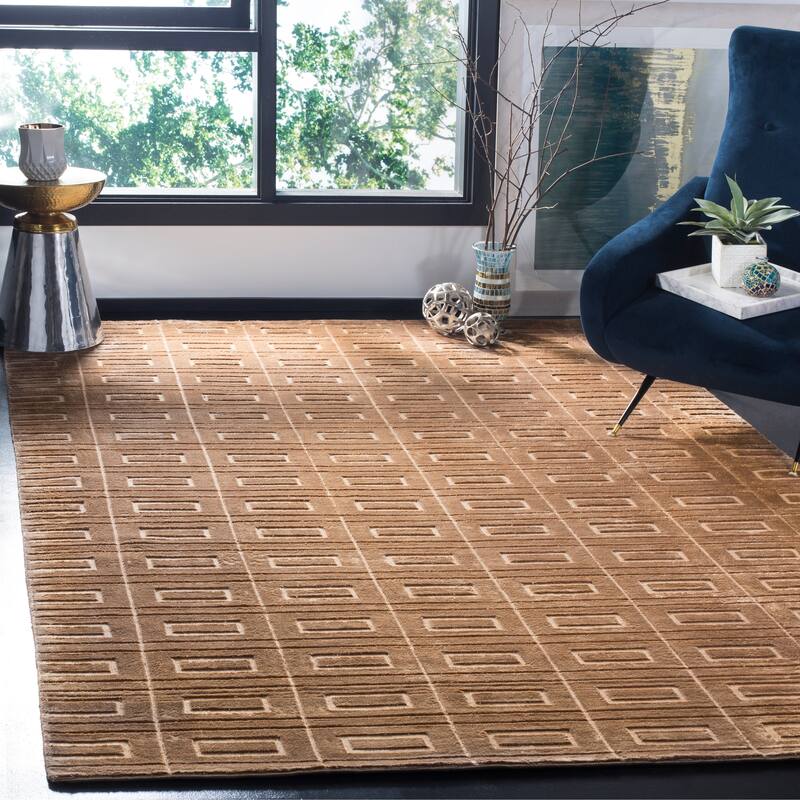 SAFAVIEH Mirage Helmgard Handmade Geometric Area Rug - 9' x 12' - Camel