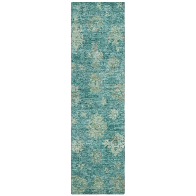 Machine Washable Indoor/ Outdoor Casual Traditional Chantille Rug