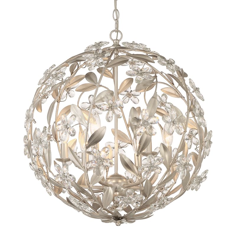 Crystorama Lighting Group MSL-316 Marselle 6 Light 22" Wide Crystal - Antique Silver