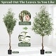 preview thumbnail 4 of 11, Faux Tree Indoor Artificial Olive Tree with Leaves and Fruits