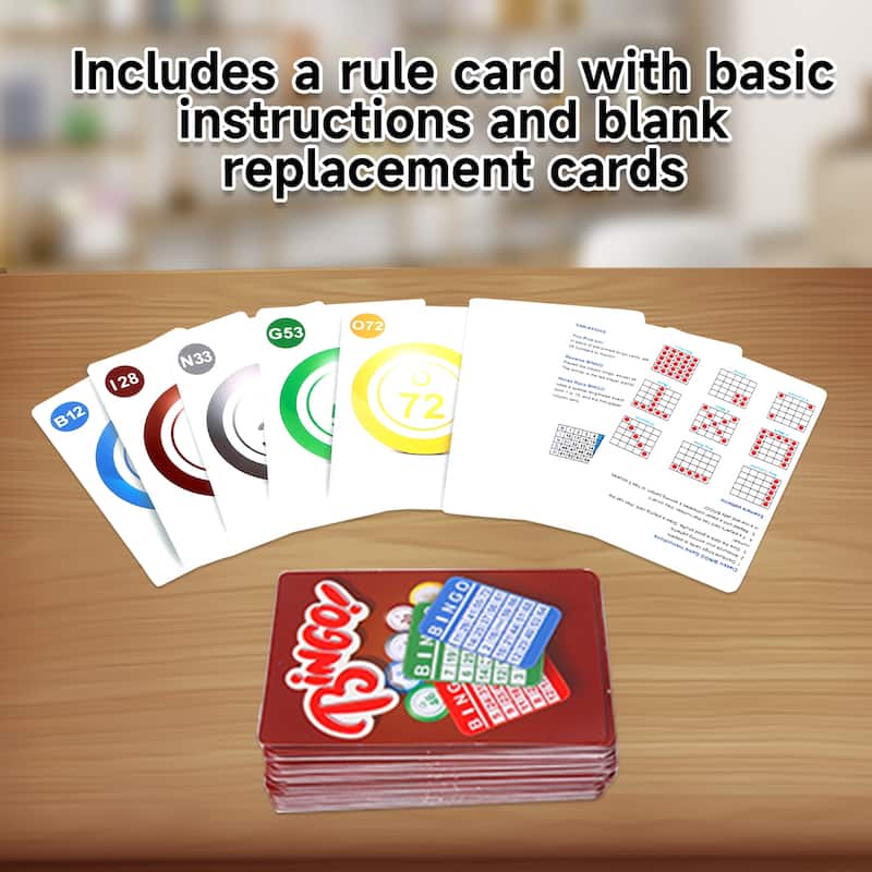 GSE™ Bingo Calling Cards, Plastic Coated Bingo Playing Deck of Cards - Bingo Calling Card