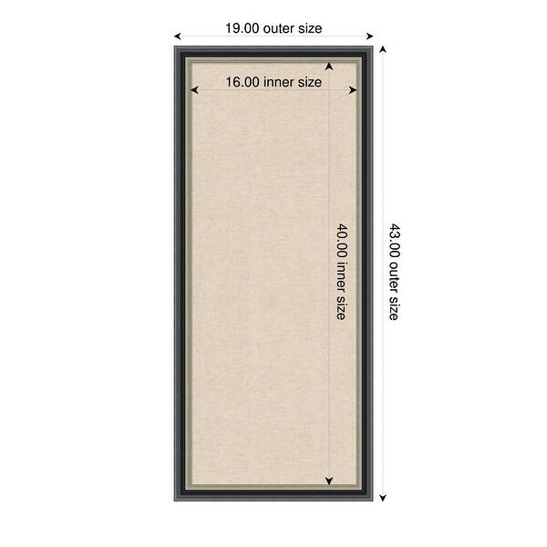 dimension image slide 42 of 91, Amanti Art Framed Fabric Pinboard Natural Linen Printed Bulletin Board