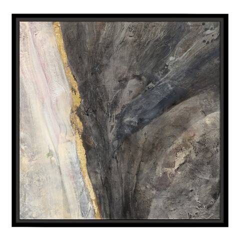 Gold Foil Ravine by Wild Apple - Framed Gallery Wrapped Canvas
