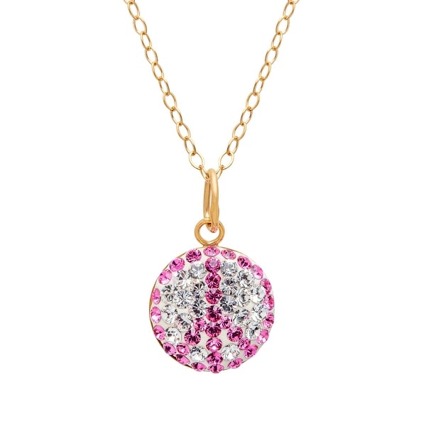 Crystaluxe Peace Pendant with Swarovski elements Crystals in 14K Gold-Plated Sterling Silver