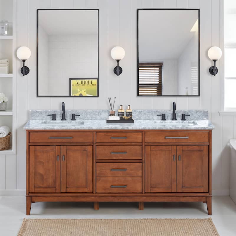 Madison 72 in. Double Bathroom Vanity Cabinet - 72"W x 21"D