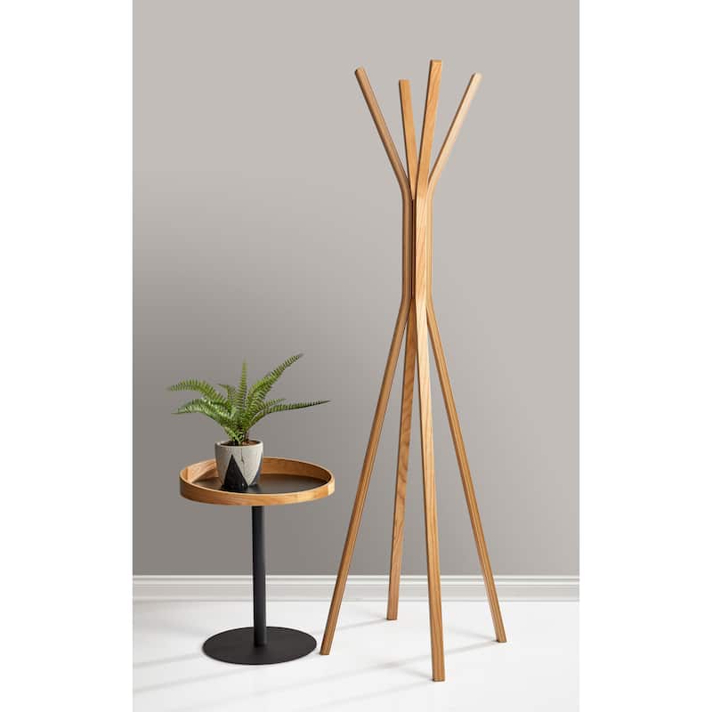 Adesso Toby Wood 68-inch Coat Rack