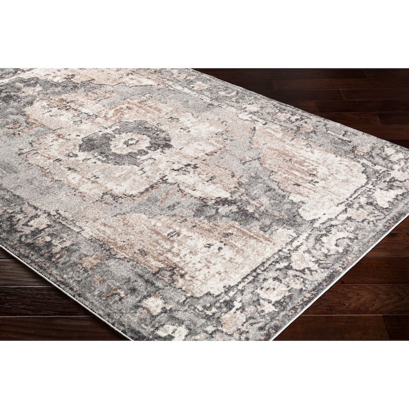 Livabliss Amalia Distressed Medallion Area Rug