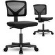 preview thumbnail 19 of 34, Armless Home Office Chair, Ergonomic Low-Back Mesh Rolling Work Swivel Chairs, Adjustable Task Chair with Lumbar Support - N/A Black
